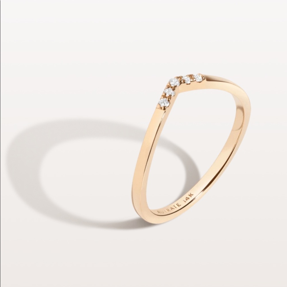 14k Diamond Brooklyn Bridge Ring by aurate